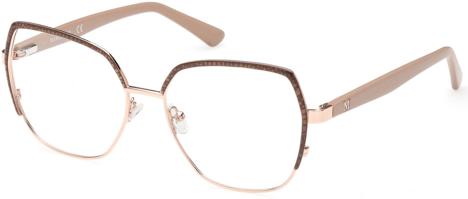 Guess GM0323 Brillengestell - Guess By Marciano In Rosé Gold | Runde Brille Für Damen