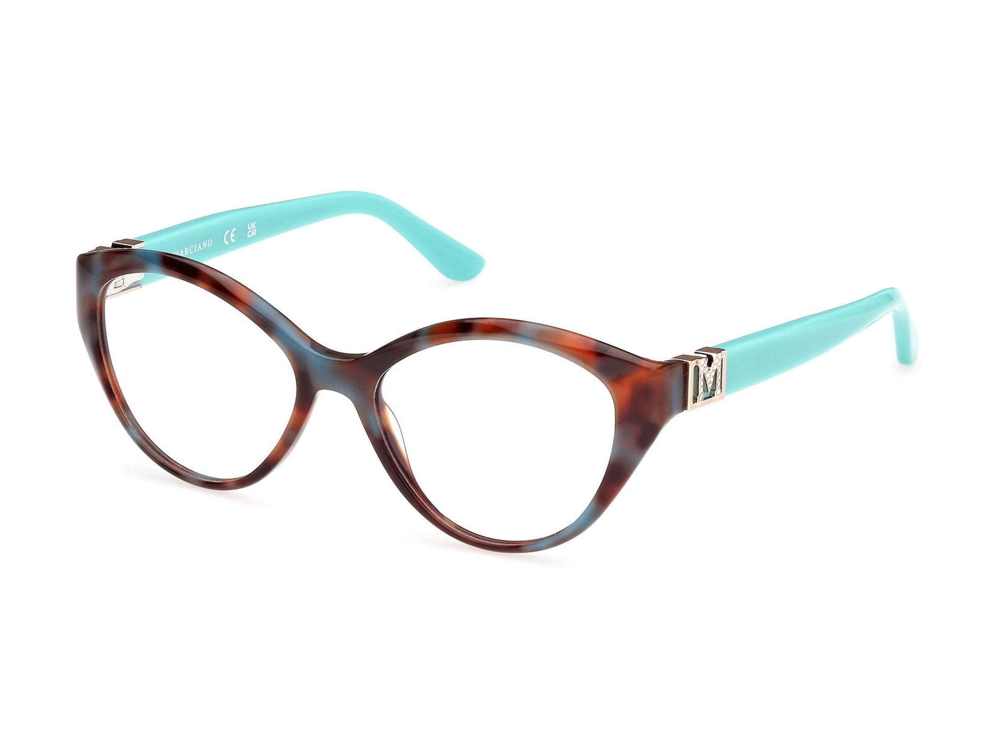 Marciano Womens Oversize Cat Eye Demo Lens Eyeglasses Havana Multi Guess by Marciano Demo Butterfly Ladies Eyeglasses GM0221  main image 3