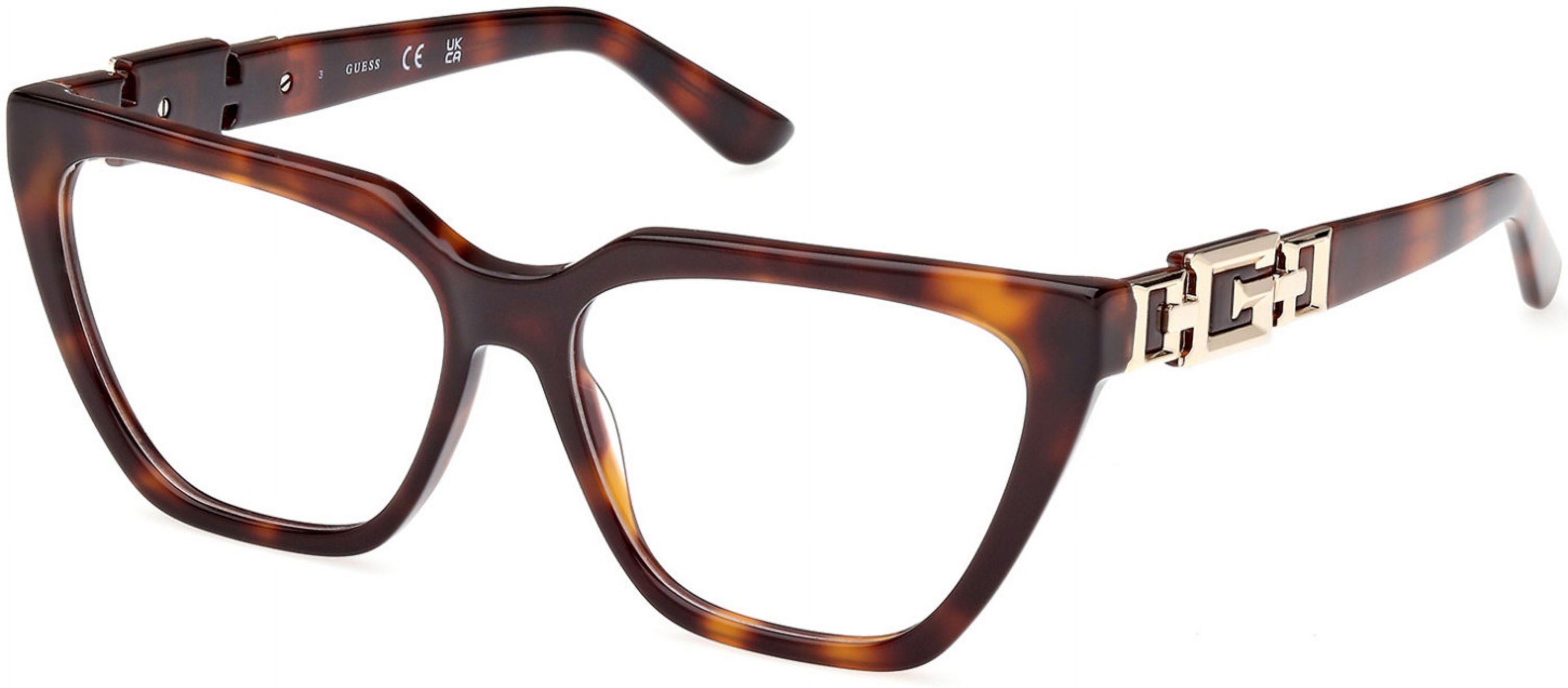 NWT Guess GU50232-052-54 Dark Havana 54mm Eyeglasses Guess GU50232 Eyeglasses | Select Eyewear main image 3