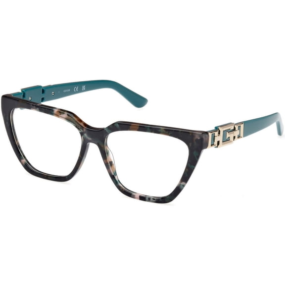 Eyeglasses Guess GU 2985 098 Dark Green/Havana / Shiny Green