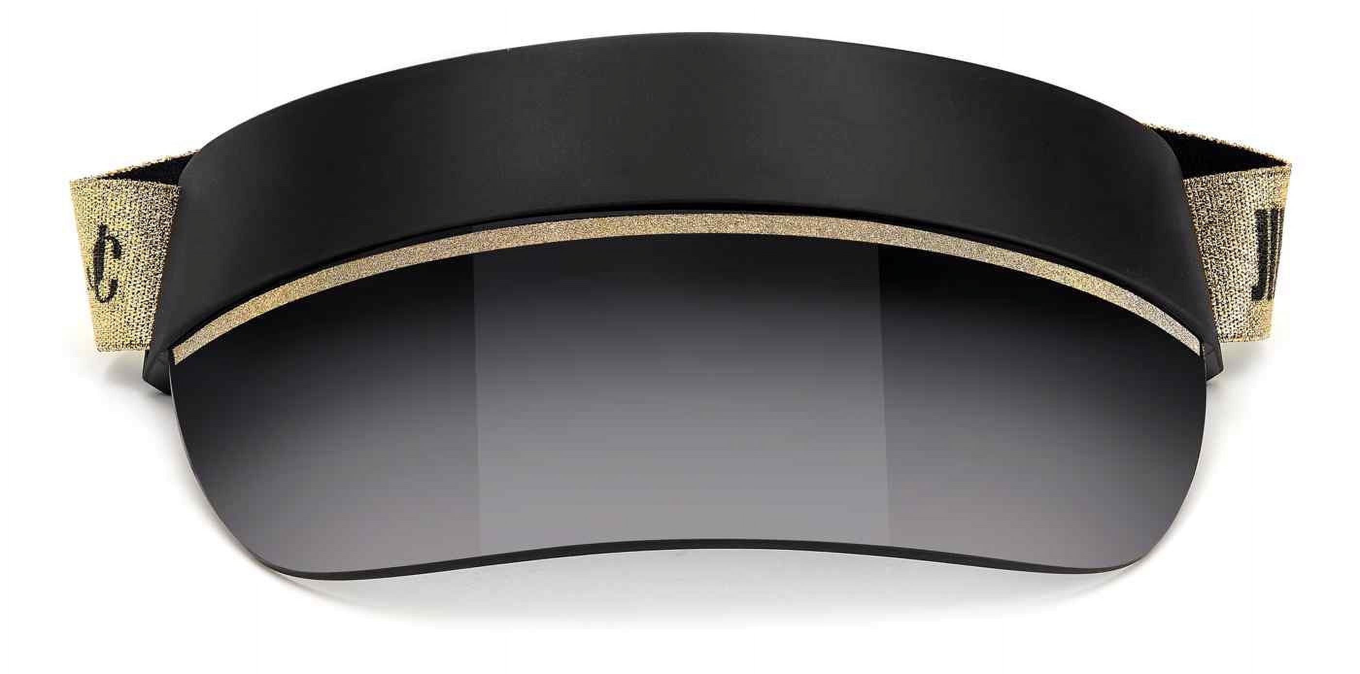 サングラス Jimmy Choo CALIX Black Visor Cap Silver Pearl Band JIMMY CHOO CALIX BSC Sun Visor Black Silver Grey Gradient