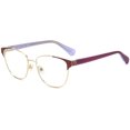 thumbnail image 1 of Kate Spade DOVE/G 0NOA 00 Women's Gold Burgundy Frame Eyeglasses, 1 of 2