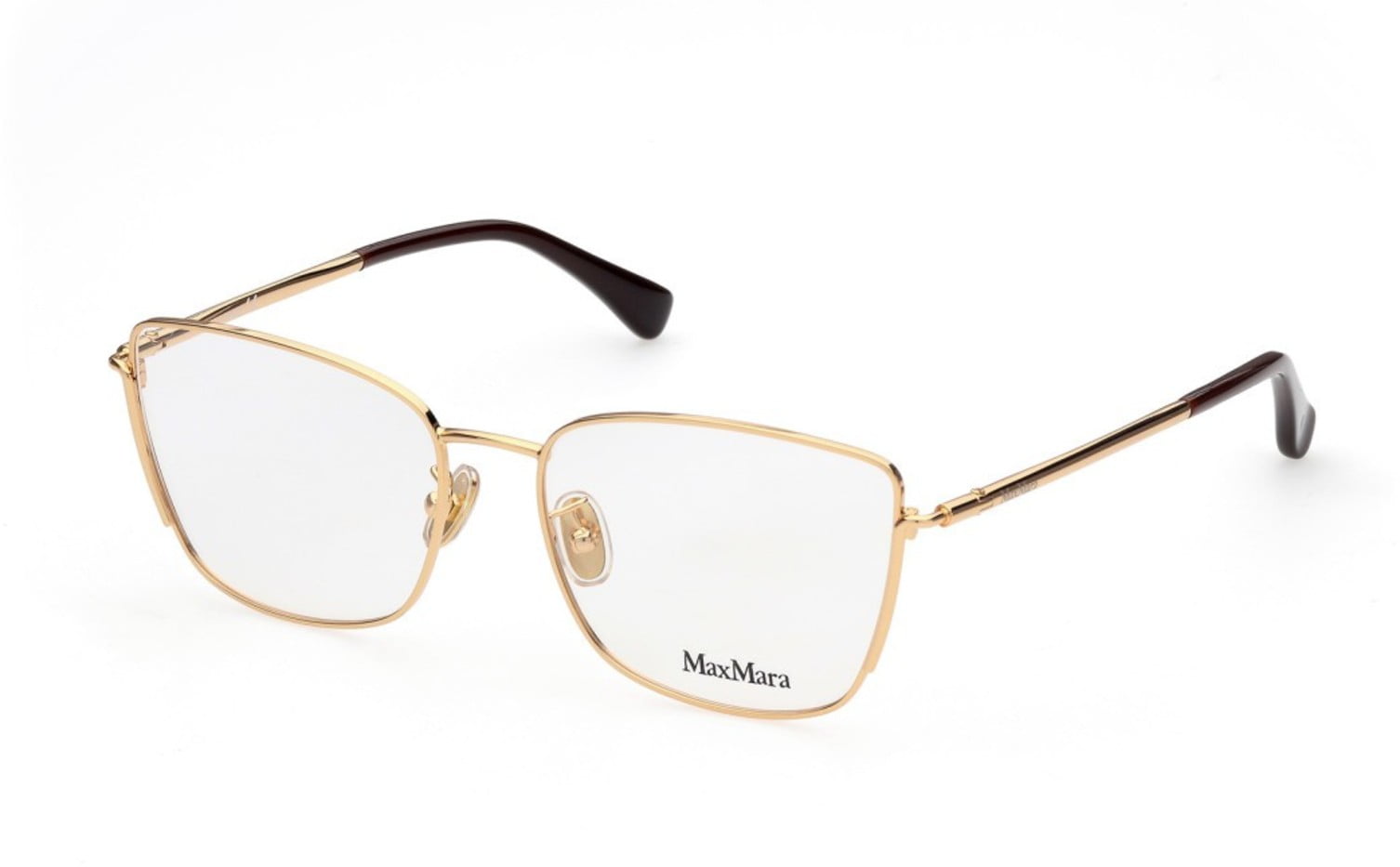 MAXMARA スクエアフレムメカネ MM5004H 034 Eyeglasses MaxMara MM 5004 -H 030 Shiny Deep Gold, Black