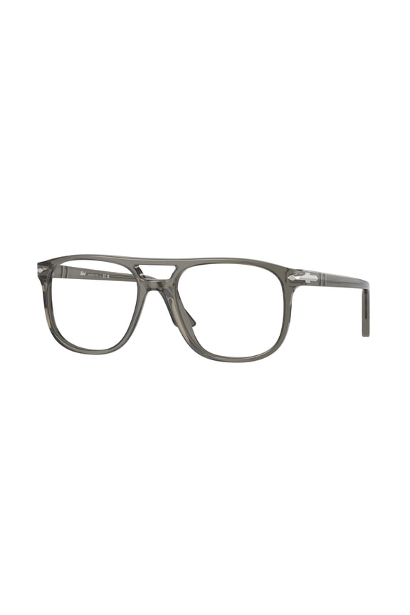 Men's 0Po3329v Translucent Grey Acetate Aviator Eyeglasses Grey