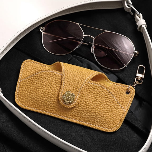 Eyeglasses Pouch Snap Closure Sunglasses Storage Case Slim Protective Eyewear Holder Scratch Resistant Portable Travel Organizer Soft Fit Bag, for Daily Outdoor Travel Office Driving Use