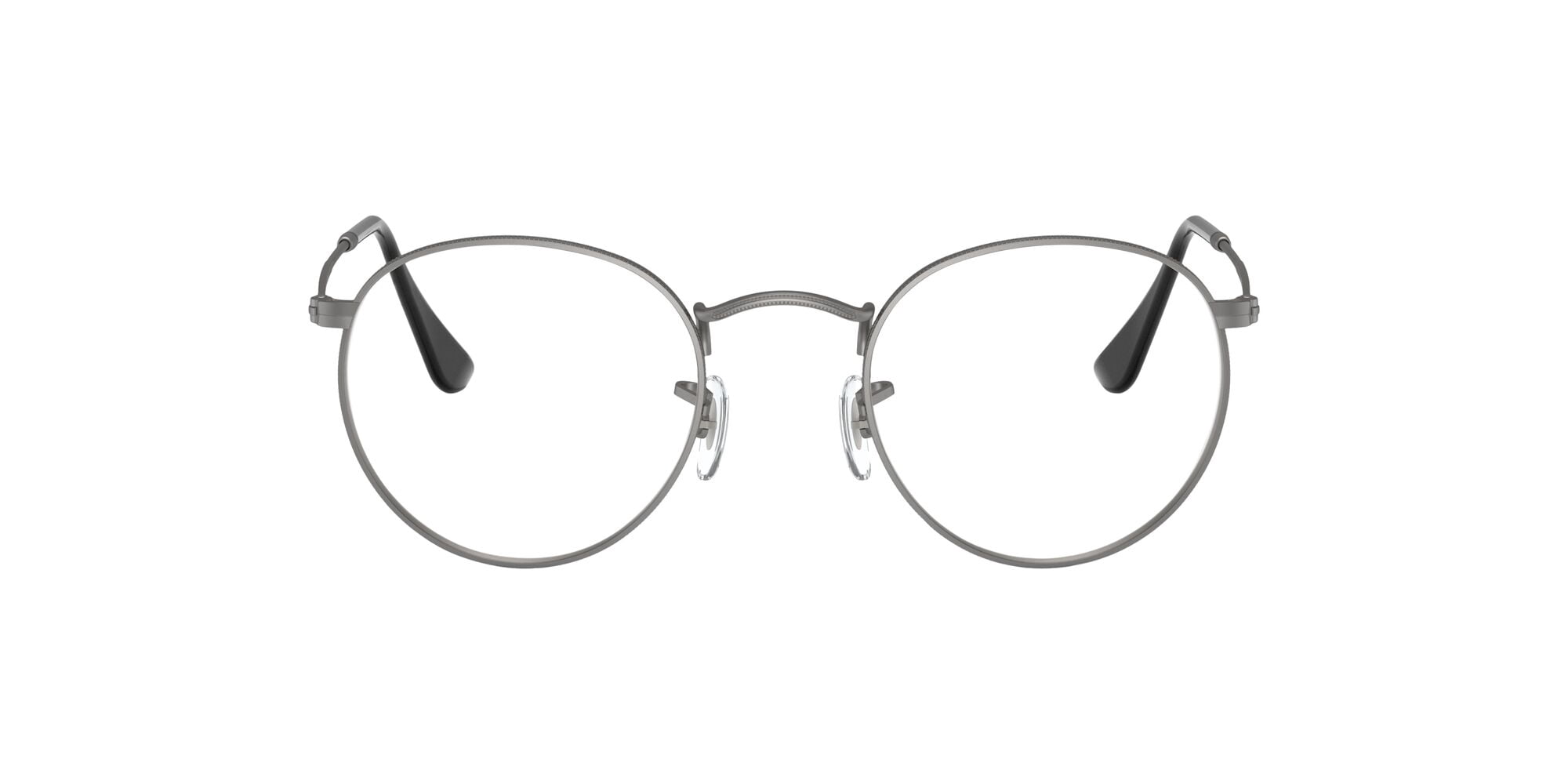 Ray-Ban Unisex Size 53 Round Metal Eyeglasses, Matte Gunmetal/Demo Lens