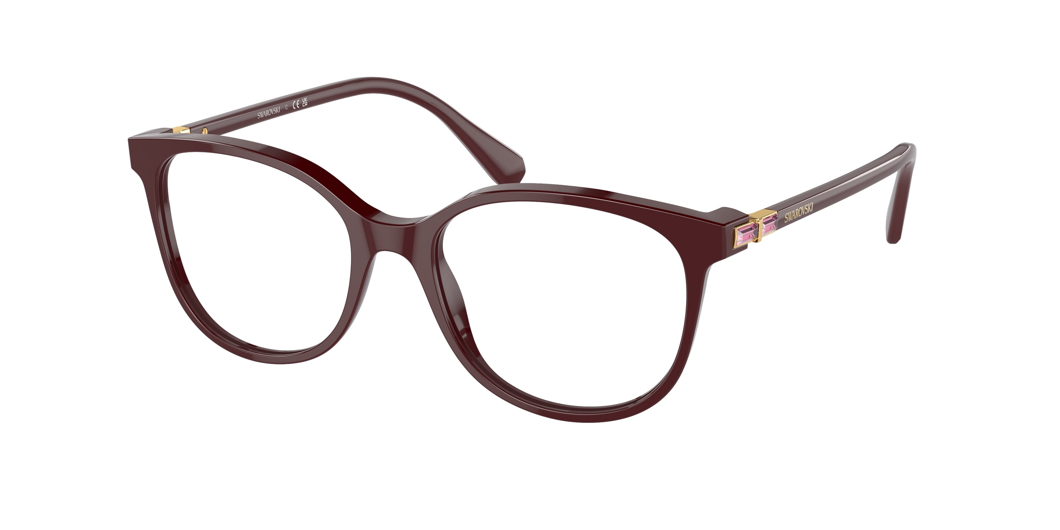 Eyeglasses Swarovski SK 2002 1008 Solid Burgundy - Walmart.com