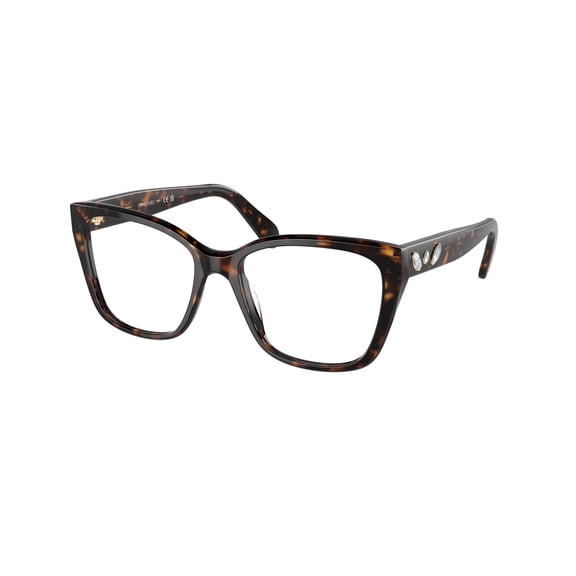 Swarovski SK 2008 Plastic Womens Cat-Eye Eyeglasses Havana 51mm Adult