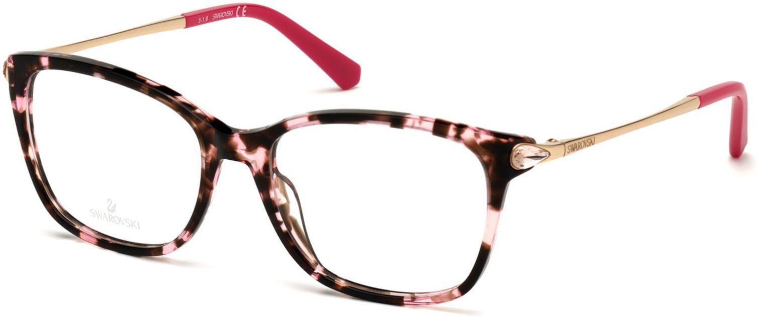 Swarovski SK5350 Womens Plastic Eyeglass Frame 052 Dark Havana 49-16 Postalcontacts.com -- Swarovski SK5350 main image 3