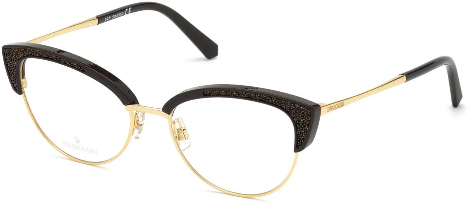 S K様 Eyeglasses Swarovski SK 5363 048 Shiny Dark Brown - Walmart.com