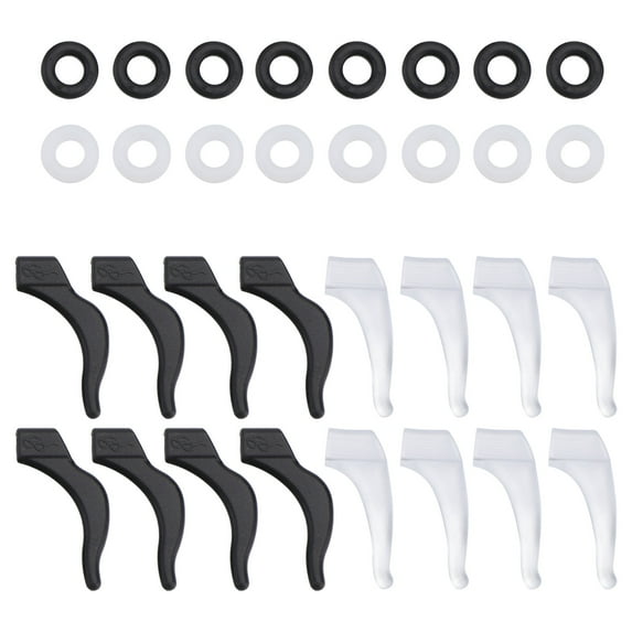 Eyeglasses Temple Tips 32 Pcs Anti-slip Cover Spectacle Legs Round Covers White