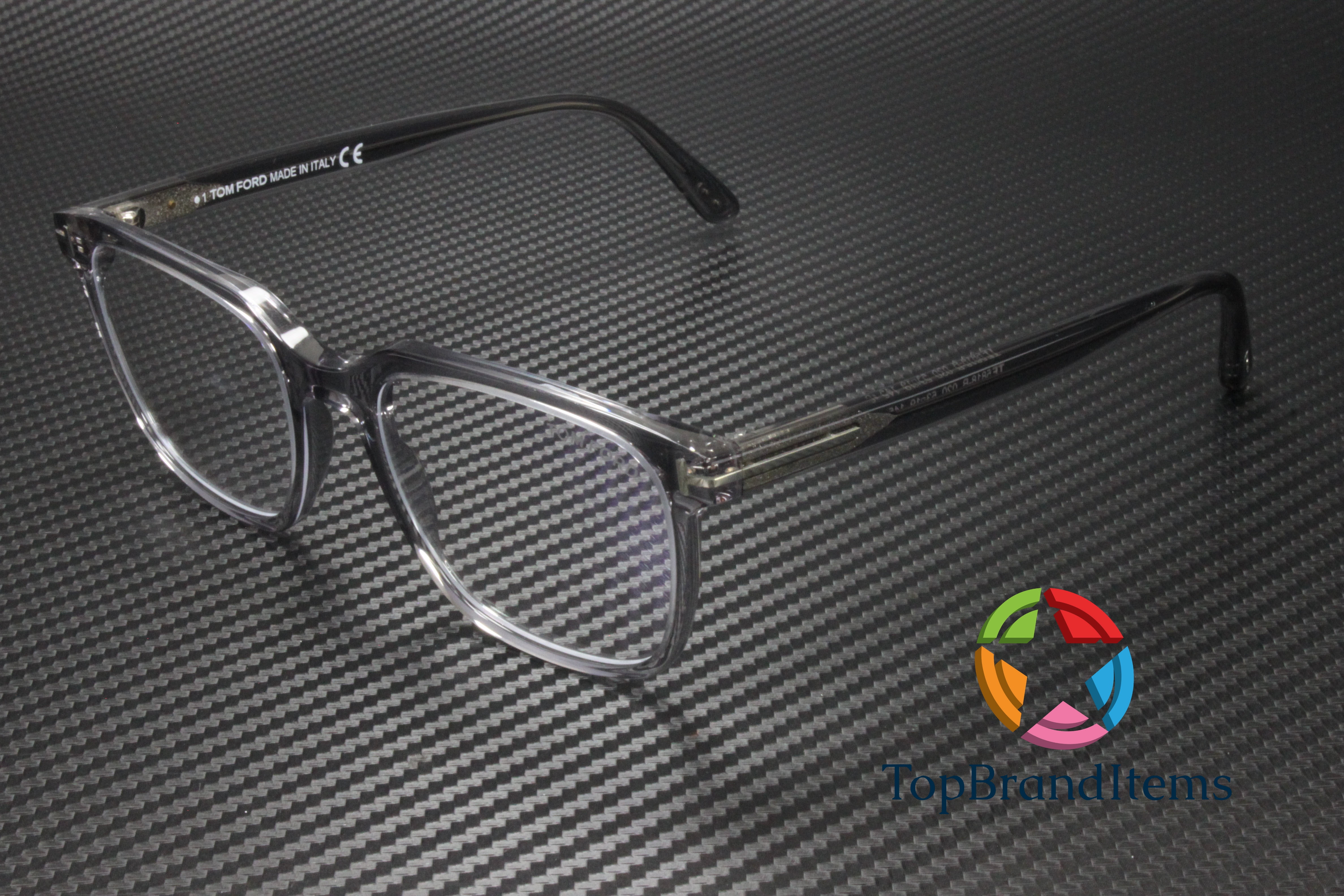 Tom Ford TF5896-B w/Clip-On Shiny Black Eyeglasses