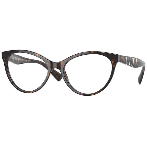 Valentino VA3013 5196 53mm Cat Eye Eyeglass Frames Women's Havana