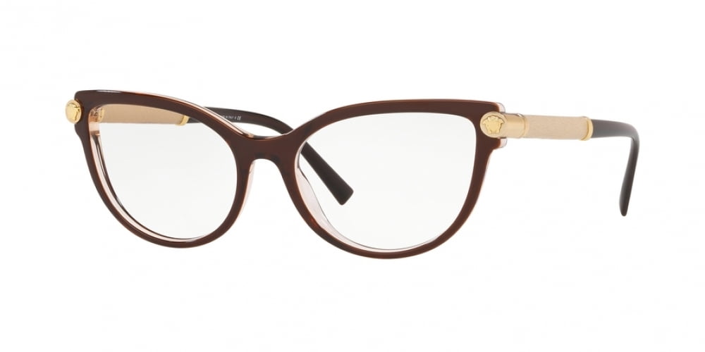 VERSACE 10047411A135655R63V 関税送料込 Eyeglasses Versace VE 3270 Q 5300 Top Brown/Transparent Cat