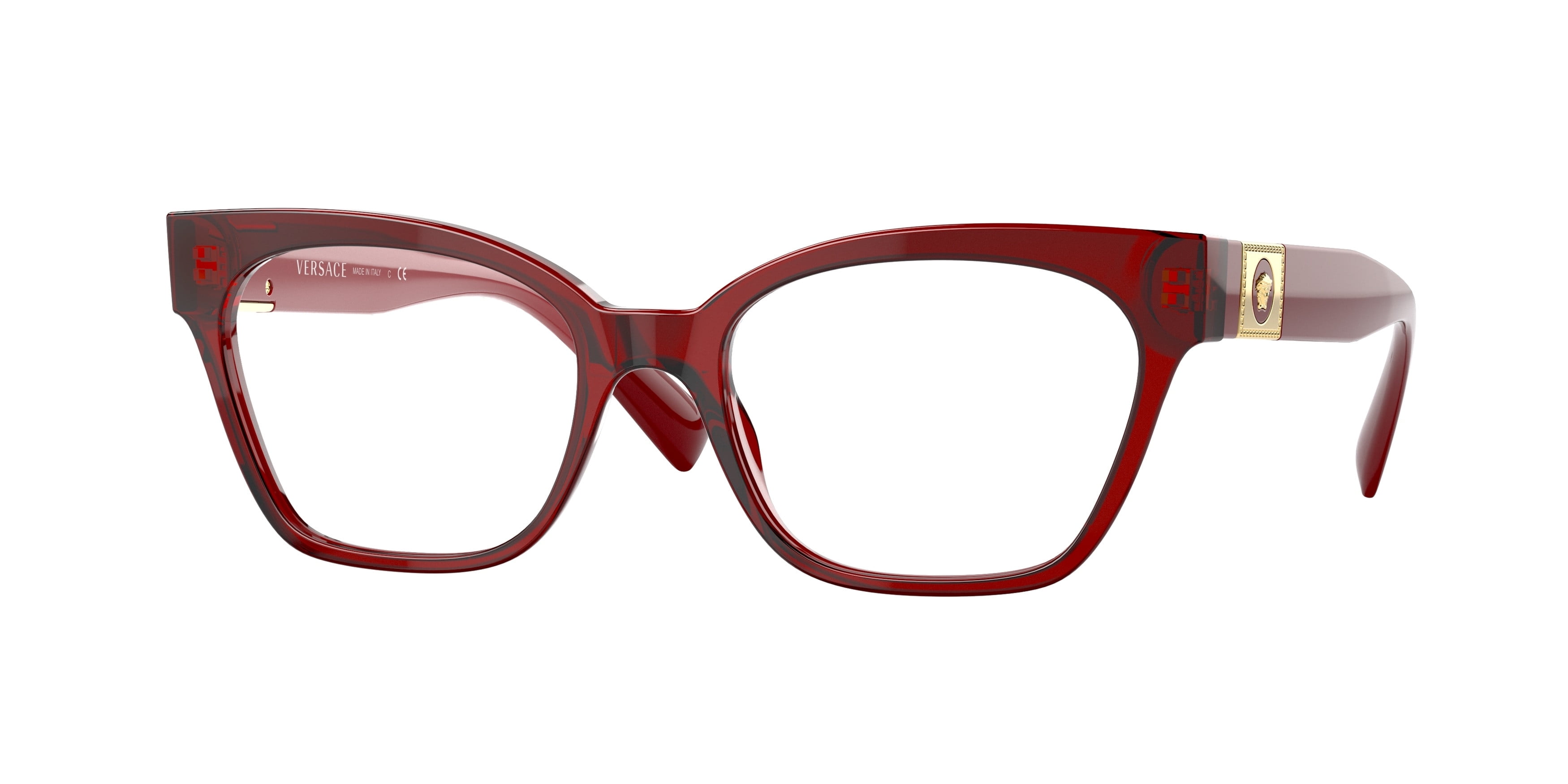 Eyeglasses Versace VE 3294 388 Transparent Bordeaux  display picture 1