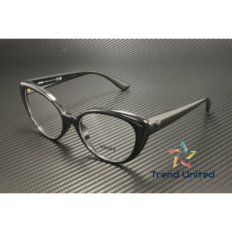 Versace VE3349U Eyeglasses Black Acetate Versace VE3349U GB1 Eyeglasses Women main image 3