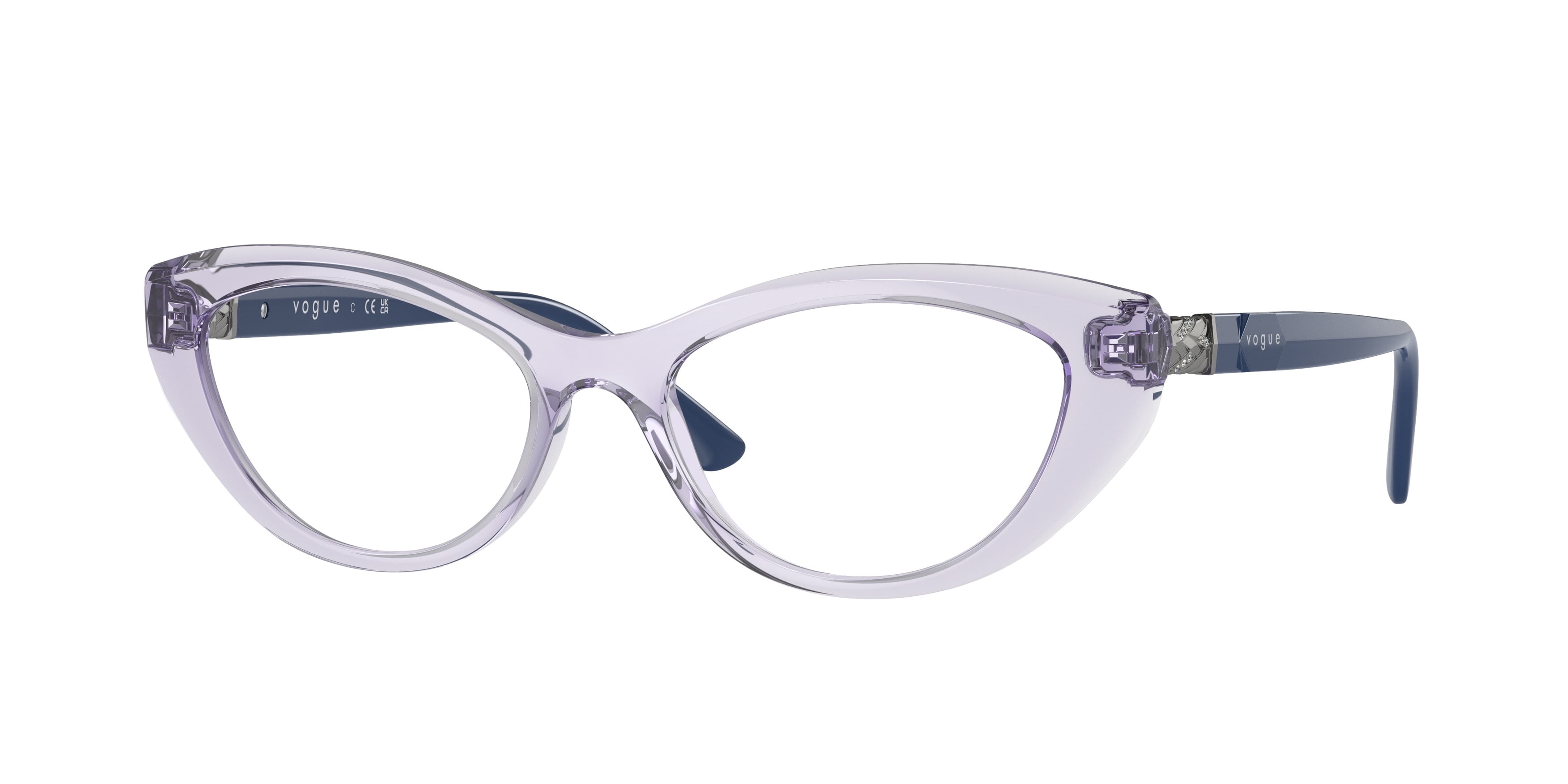 Eyeglasses Vogue VO 5478 B 2745 Transparent Violet - Walmart.com, image size:3500x1750