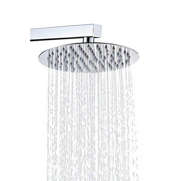 Eyekepper 8 Inch Round Stainless Steel Shower Head - Rain Style Showerhead Chrome Ultra Thin