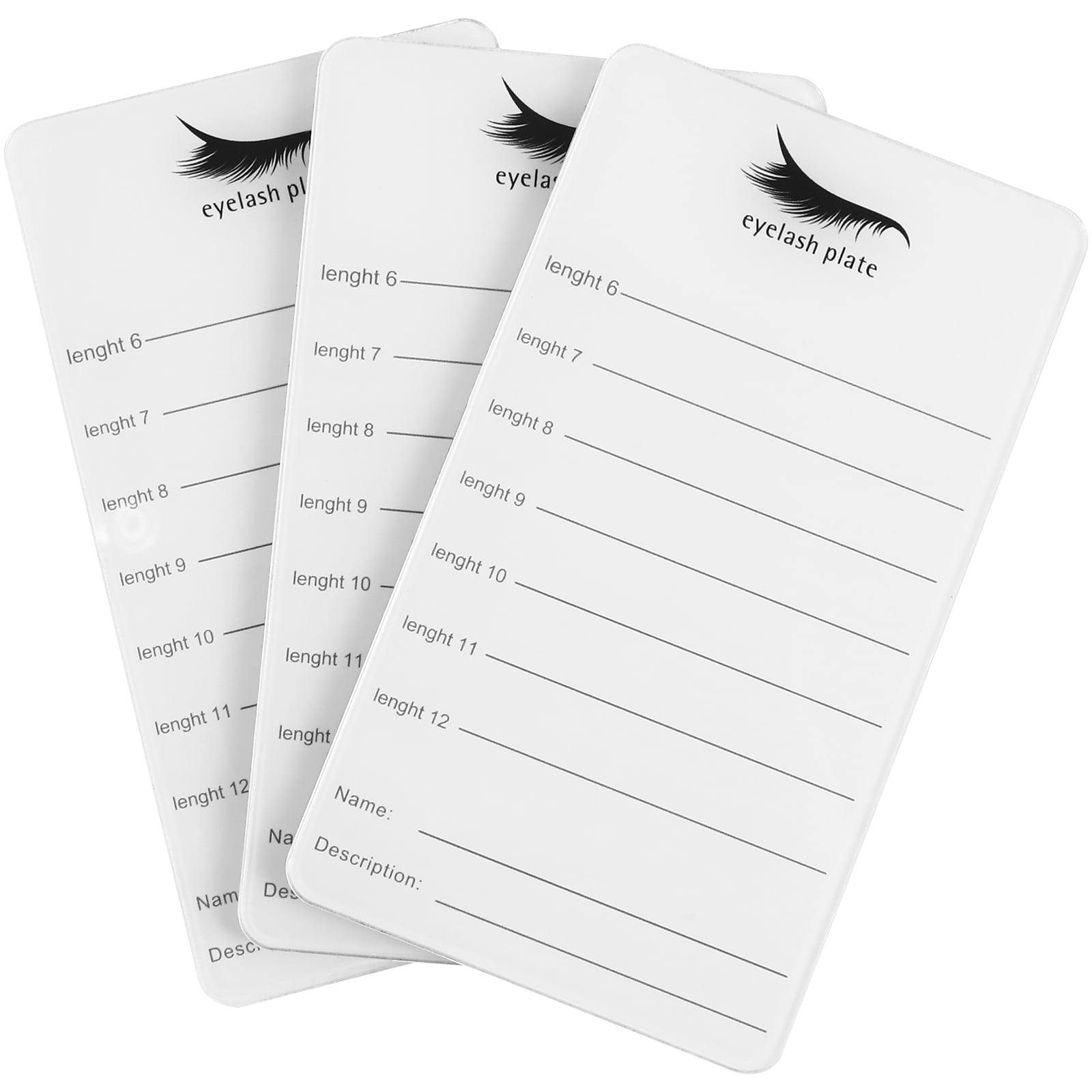 Eyelash Board Storage Trays for Extensions White False Organizer Tool ...