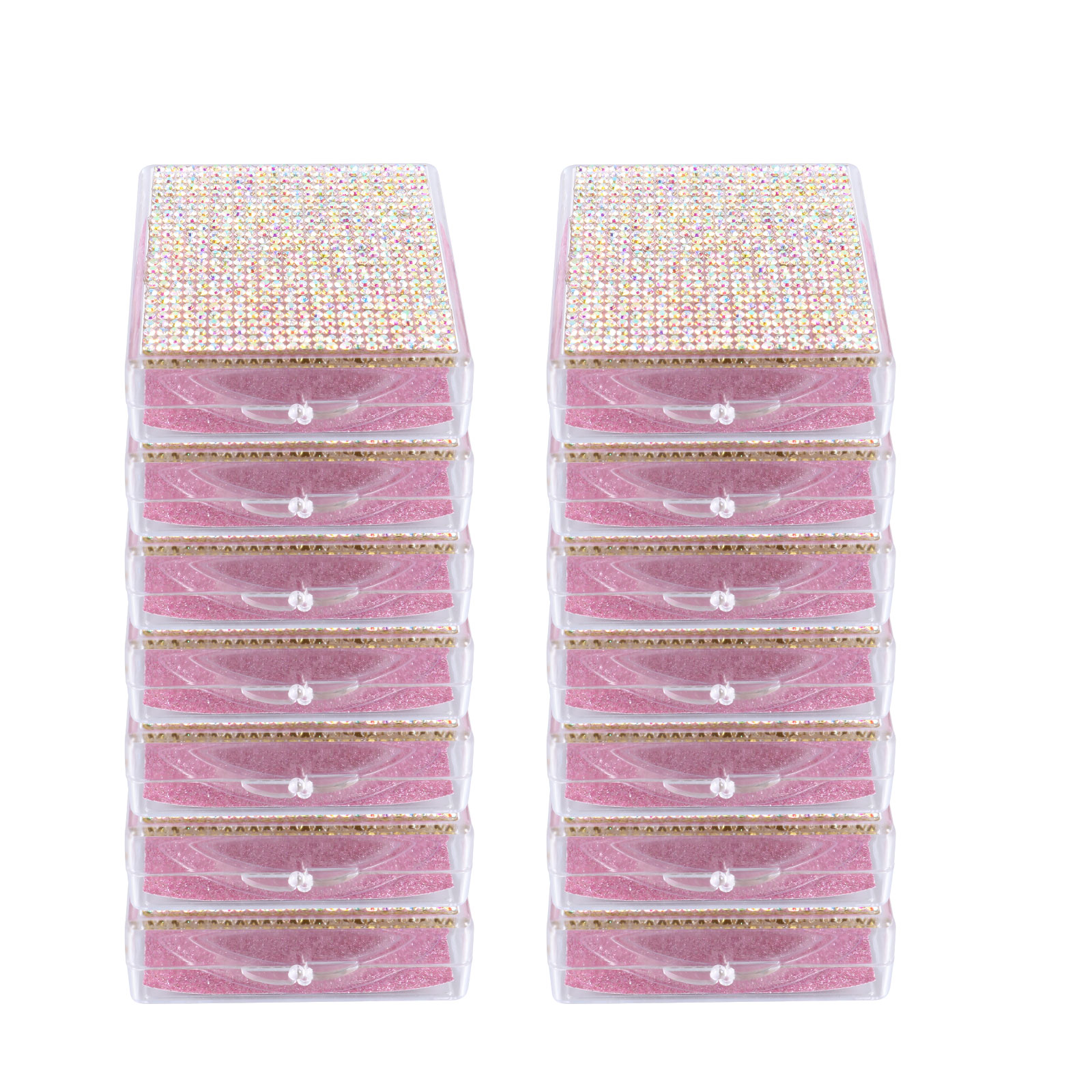 Eyelash Box Plastic Organiser Tray Clear Fake Eyelashes Holders for