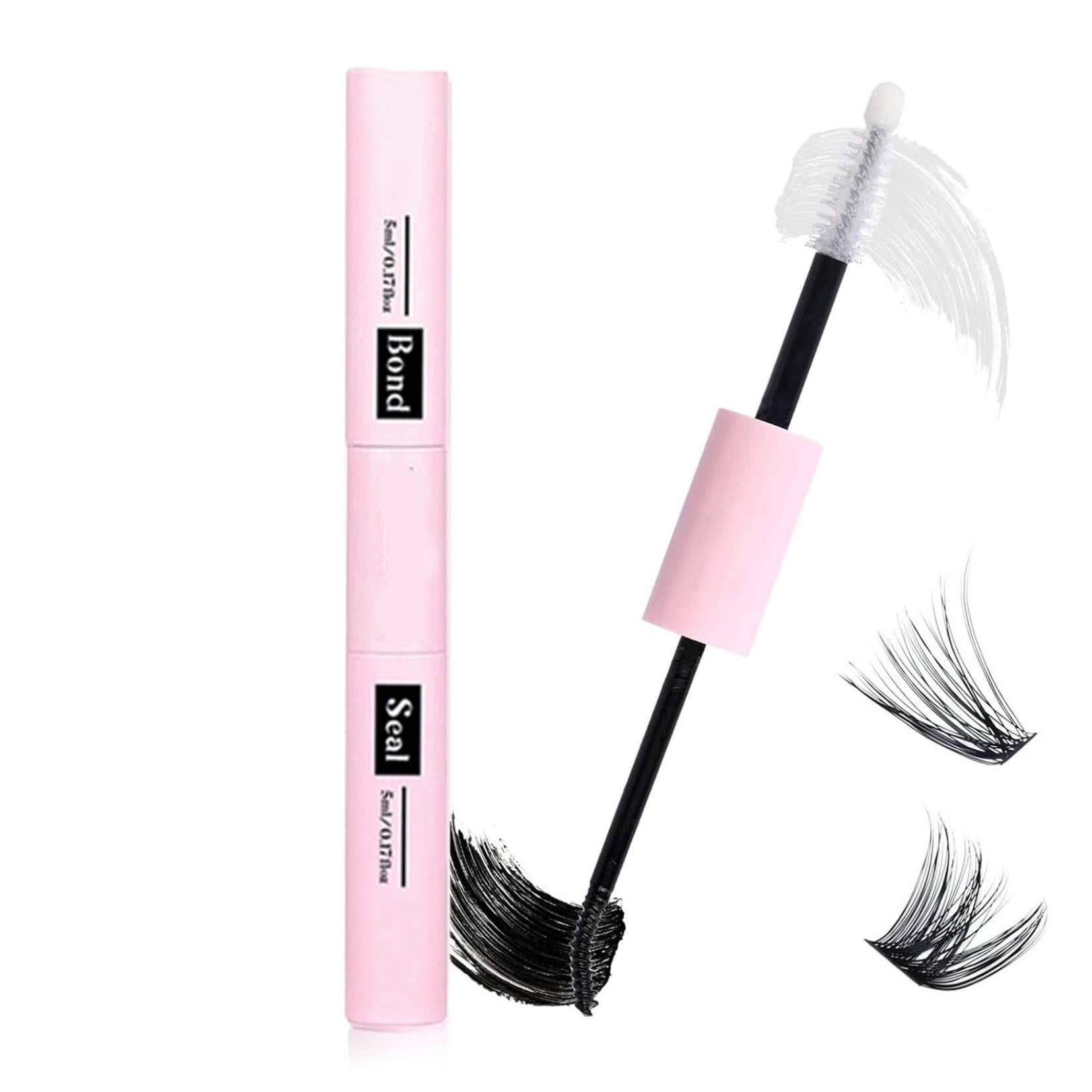 Eyelash Cluster Glue,Eye Lash Glue,Lash Glue, Lash Bond and Seal, Lash Cluster Glue, Bond and Seal Lash Glue Waterproof for Eyelash Clusters Strong Hold & Latex Free(Black)
