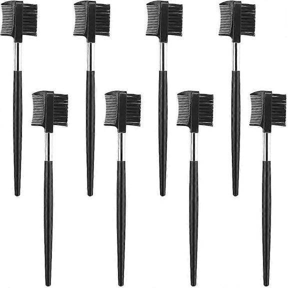 Eyelash Comb Eyebrow Brush 8 Pieces Double-sided Nylon Cosmetic Eyelash Comb Combs And Brushes For Eyelashes
