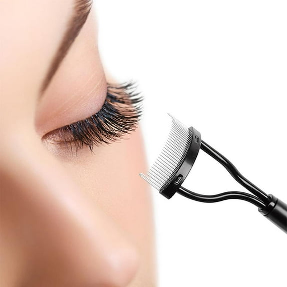 Eyelash Comb Lash Separator - Professional Metal Brush for Lift, Curl, and Mascara Application