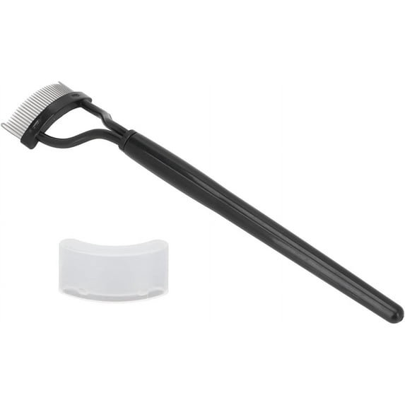 Eyelash Comb, Separate Cover Lash Separator Portable Compact Black Straight Handle for Home for Woman for Beauty Salon