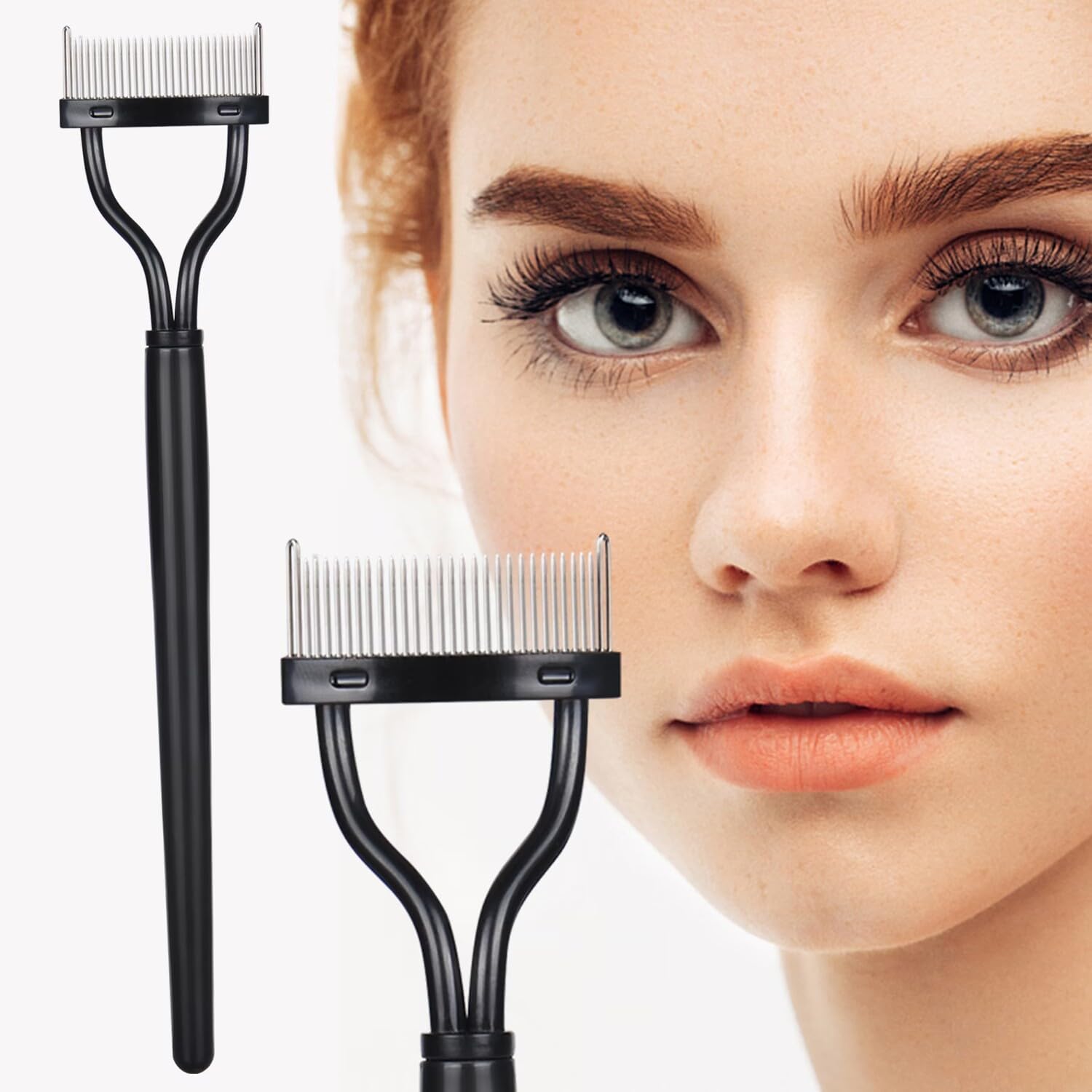 Eyelash Comb Eyelash Separator Tool Metal Teeth Lash Comb Eye Lash