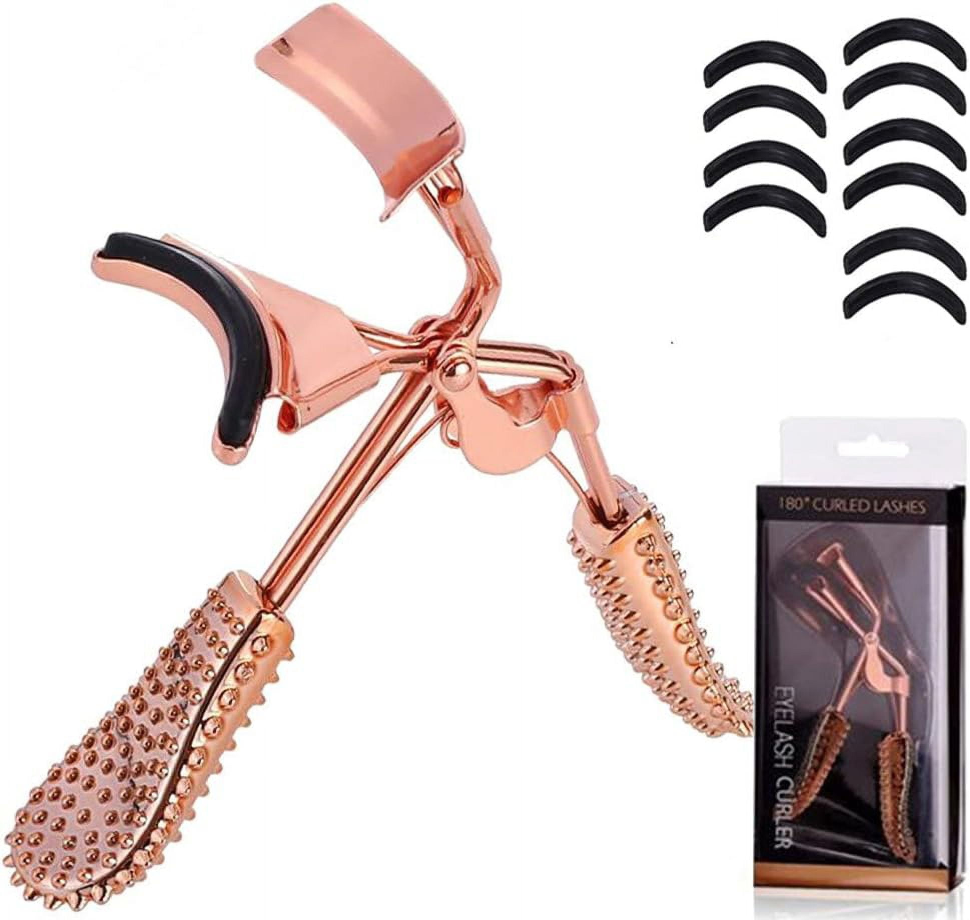 Eyelash Curler , Eyelash Curler with 10Refill Pads & Spring Loaded for No Pinching or Pulling No