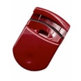 thumbnail image 1 of Eyelash Curler, Portable Mini Compact Spring-Assisted, Transparent Powder, Maroon, 1 of 4