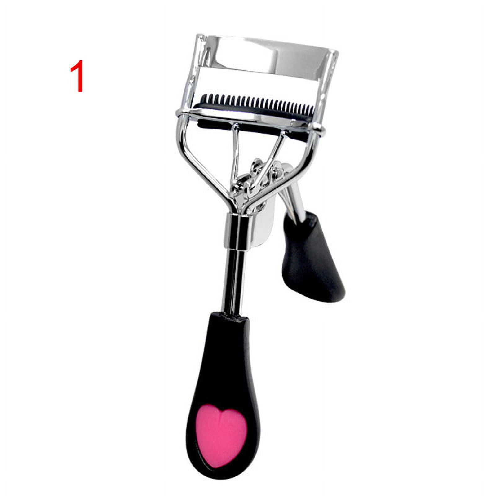 Eyelash Curler with Comb Heart Tweezers Curling Eyelash Clip Cosmetic Eye Beauty Mascara Tool