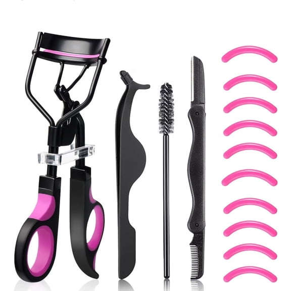Prichor Eyelash Curler with Pads – Lash Curler with 5 Extra Silicone Replacement Pads – Achieve Perfect Curls in Seconds – Makeup Tool for Women – Gift Ready