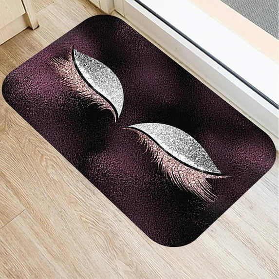 Eyelash Decorative Anti-slip Absorb Water Bath Carpet 40x60cm Bathroom Kitchen Bedroom Floor Mats Indoor Soft Entrance Doormat