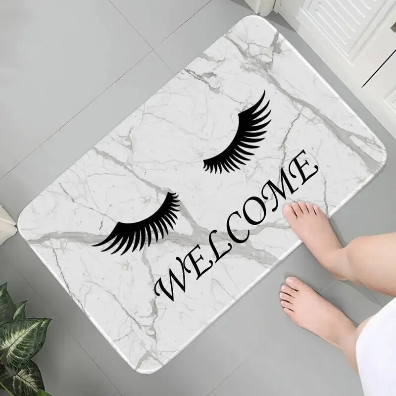 Eyelash Decorative Antislip Absorb water Bath Carpet Bathroom Kitchen