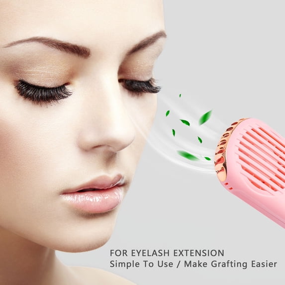 Eyelash Dryer, Pink, 1 Pc with Usb Cableeyelash Fan, Usb Rechargeable Portable Mini Handheld Eyelash Fan Dryer with Adjustable Speed and Lanyard, Easter Mother'S Day Gift Makeup Organizers