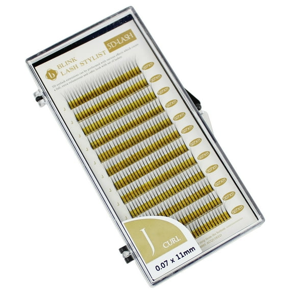 Eyelash Extension Blink 5D J 0.07mm X 11mm Curl Individual Black False Lashes