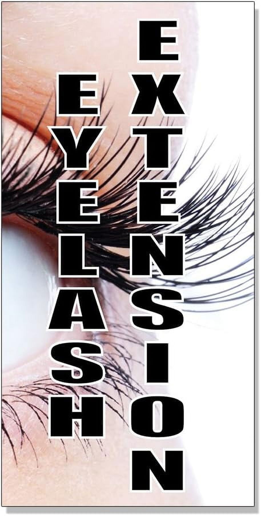 Eyelash Extension Decal Sticker Store Sign 14.5 X 36 Inches
