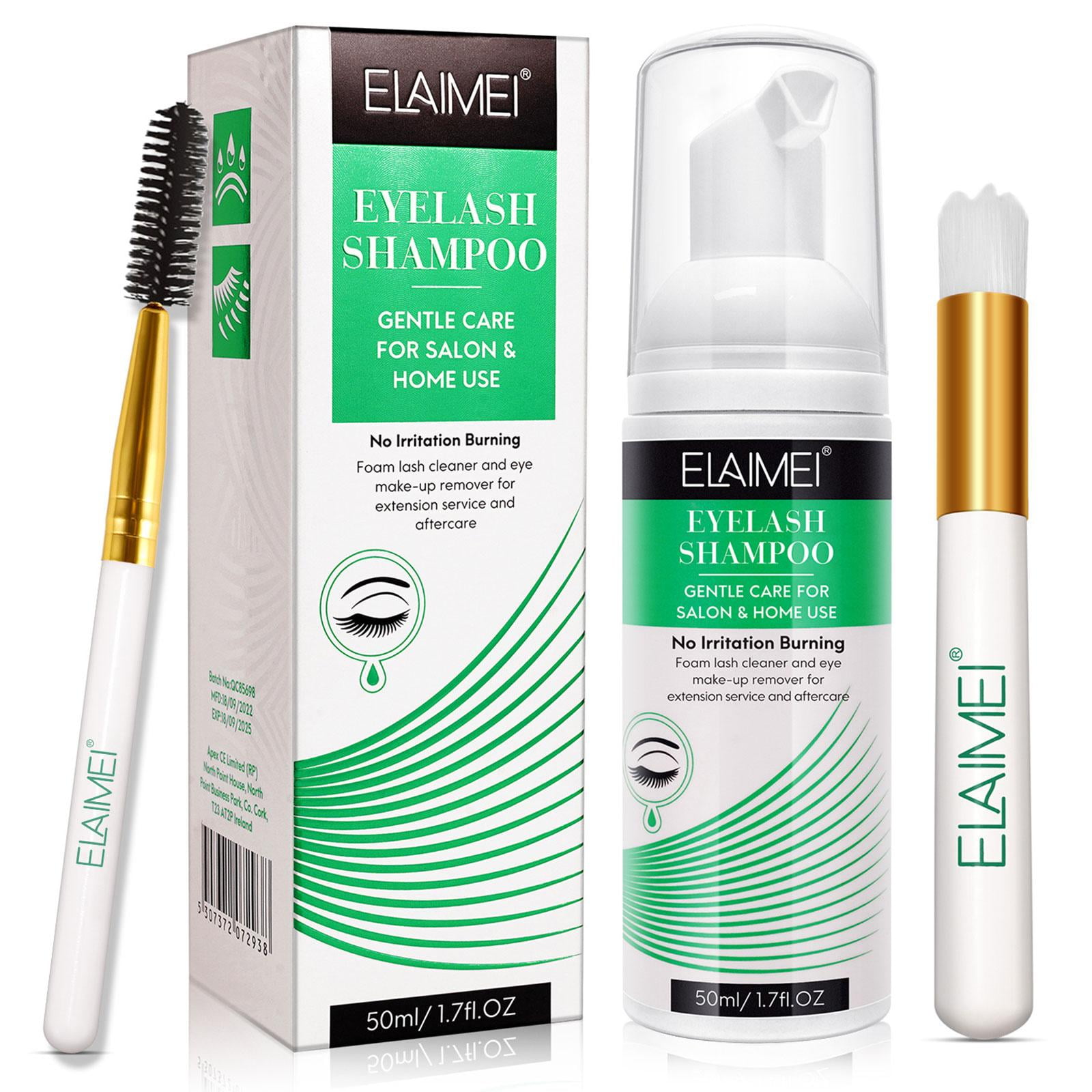 Eyelash Extension Foam Cleanser Shampoo 50ml & Brush Lash Cleaner Wash Lot L4 Z3R8