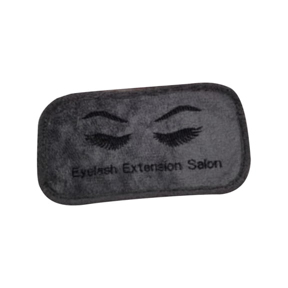 Eyelash Extension Forehead Pad Cosmetology Supplies Embroidered Washable Comfortable Lash Grafting Forehead Protector for Starters Home DIY Gray