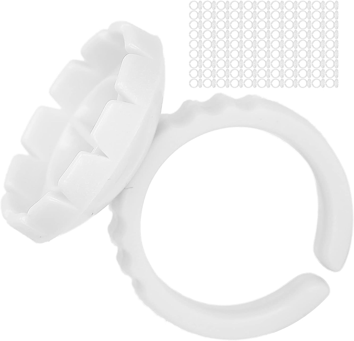 Eyelash Extension Glue Ring Cups, 100pcs 1.5cm/0.6in Eyelash Glue Cups