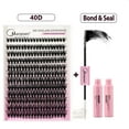 thumbnail image 1 of Eyelash Extension Kit 240pcs,Lash Clusters D Curl,DIY Lash Extension Kit 9-16mm Mix 40D Individual Lashes,Applicator DIY Lash Kit for Lash Extension Beginners(40D + double-ended glue), 1 of 6