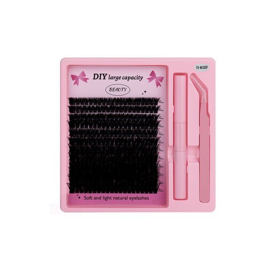 Eyelash Extension Kit Cluster Eyelashes Extensions with Glue Tweezer 10mm-16mm