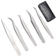 thumbnail image 1 of Eyelash Extension Kit, High-Precision Fiber Tip Tweezers For Makeup Studio And Electronic Repair, Professional Tools With Convenient Storage (5 Piece), 1 of 7