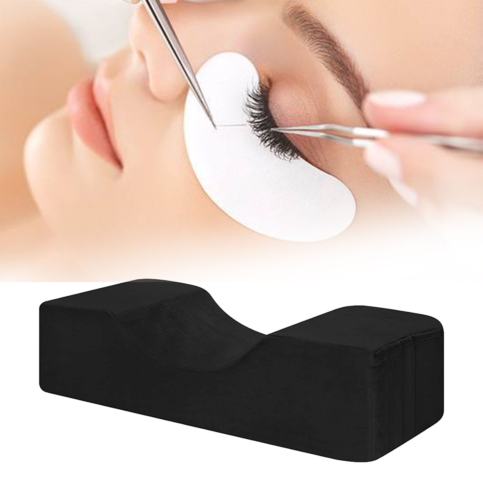 Eyelash Extension Pillow|Memory Foam Pillow with U Shape|Beauty Tool for Lash Artists and Clients, f