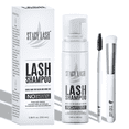 Saashi 1Pc Curved Lash Shampoo Brush Soft Bristle Eyelash Extension Cleansing Makeup.