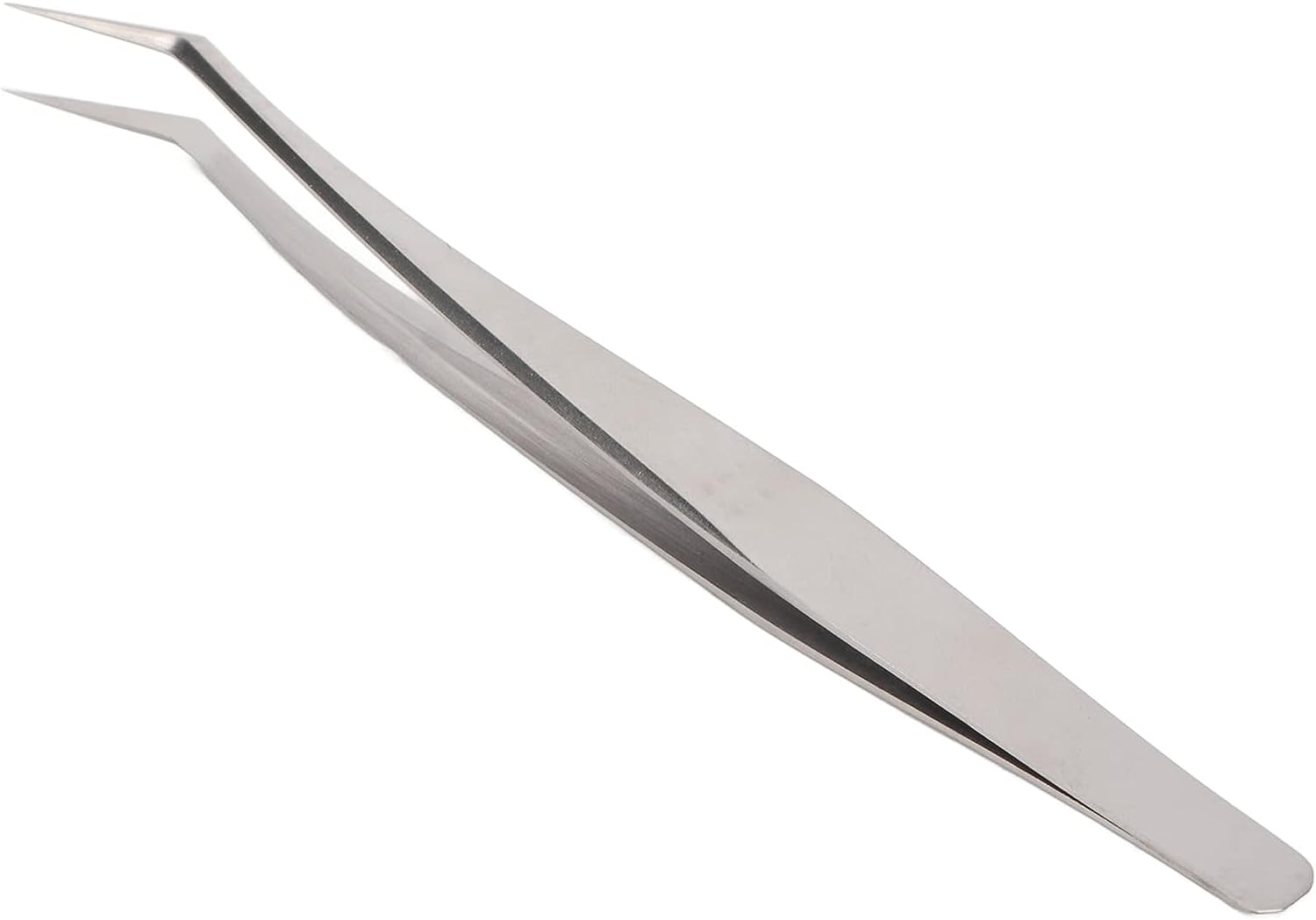 Eyelash Extension Tweezers Stainless Steel Grafting Silver Eyelash