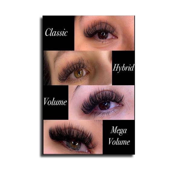 Eyelash Extensions Canvas Poster, Decorative Wall Art for Home, Living Room, Bathroom, and Beauty Salon