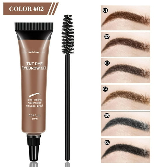 Eyelash & Eyebrow Color Kit, 2 in 1 Professional Lash & Brow Color Kit Lash Color Kit with Brush, Extreme Hold Tinted Eyebrow Gel, Waterproof Smudge-proof Professional Brow Color Kit, Eyebrow Makeup