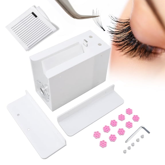 Eyelash Flowering Machine - Effortless Lash Extension Fan Maker For Professional Lash Artists, Semi Automatic Eyelash Flowering Tool For Wide Lash Fans,with Extension Bracket